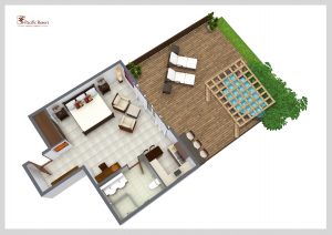 Beachfront Villa Suite Floorplan