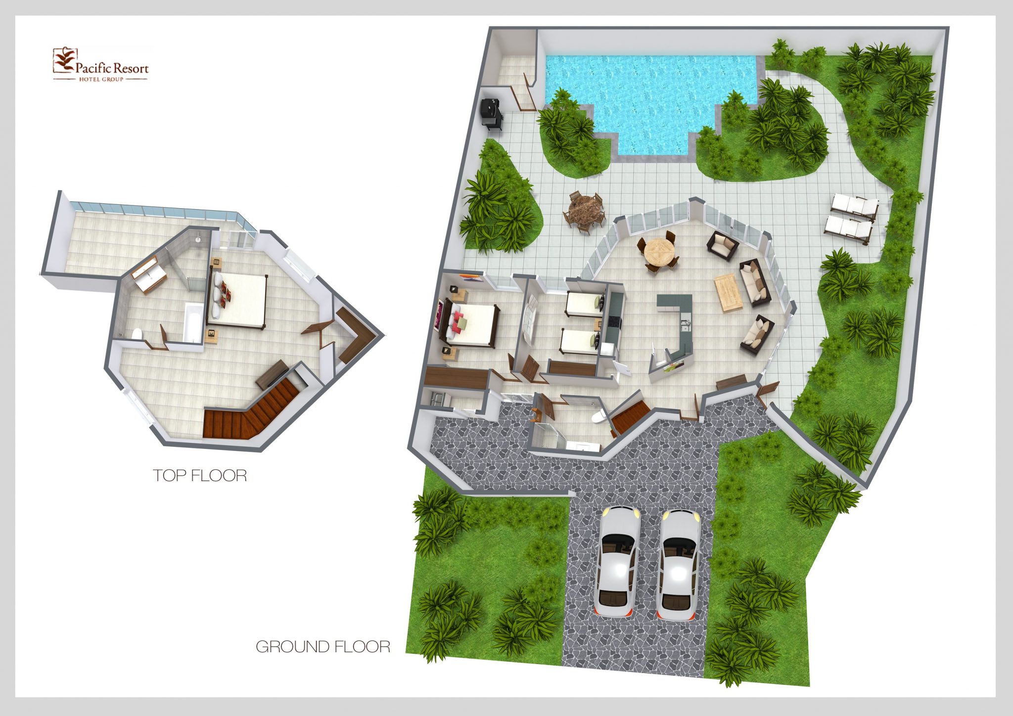 Standard Pool Villa (3 bedrooms) - Room Plan